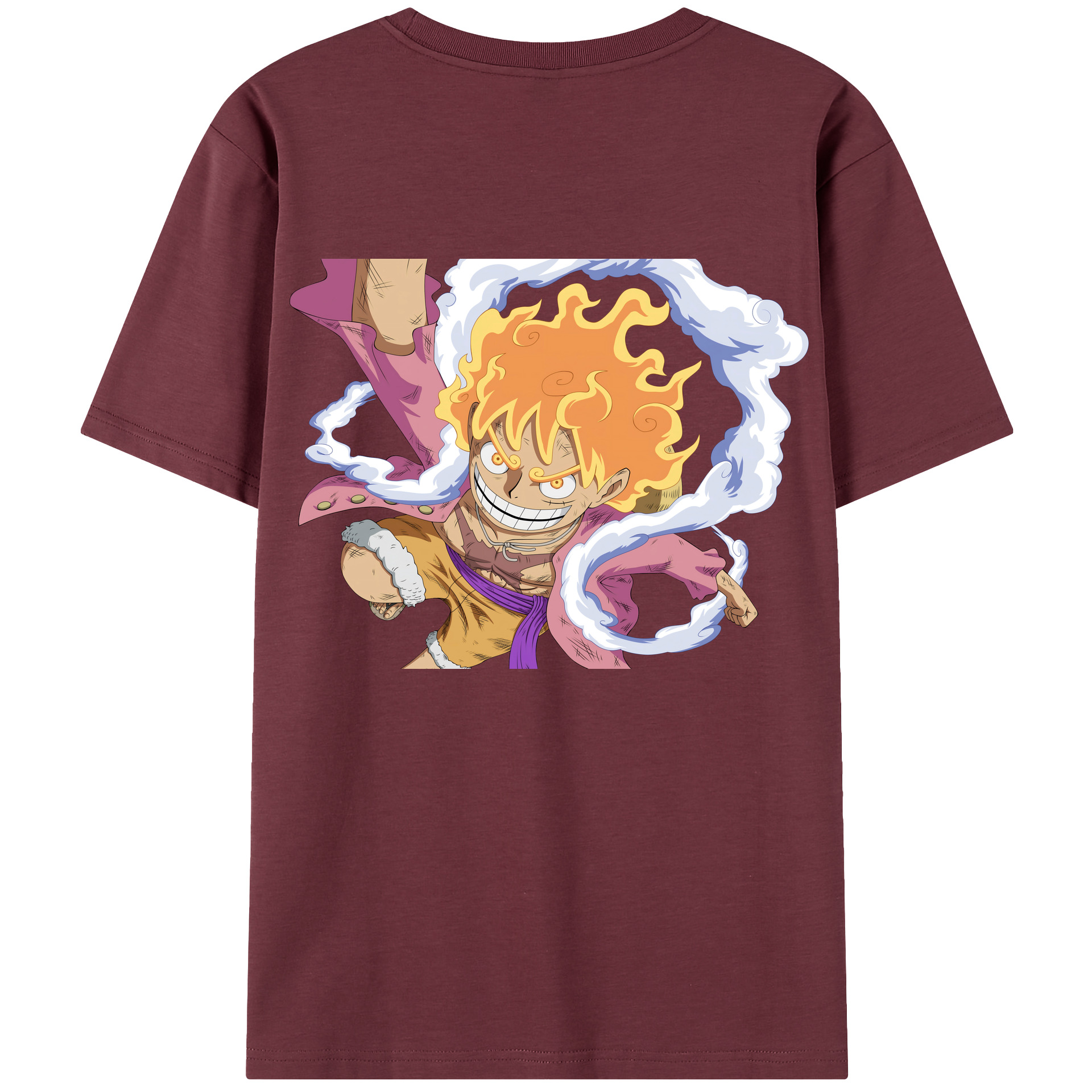 ワンピース モンキー・D・ルフィ ONE PIECE Monkey D. Luffy 綿100％半袖Tシャツ（背面プリント）